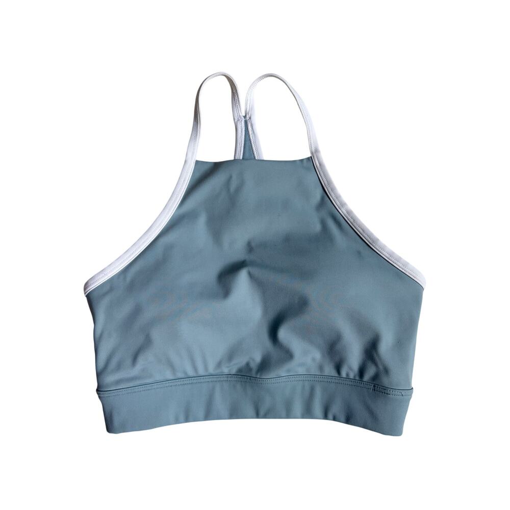 Gilly Hicks Halter Sports Bra (Seafoam with White Trim) - XS